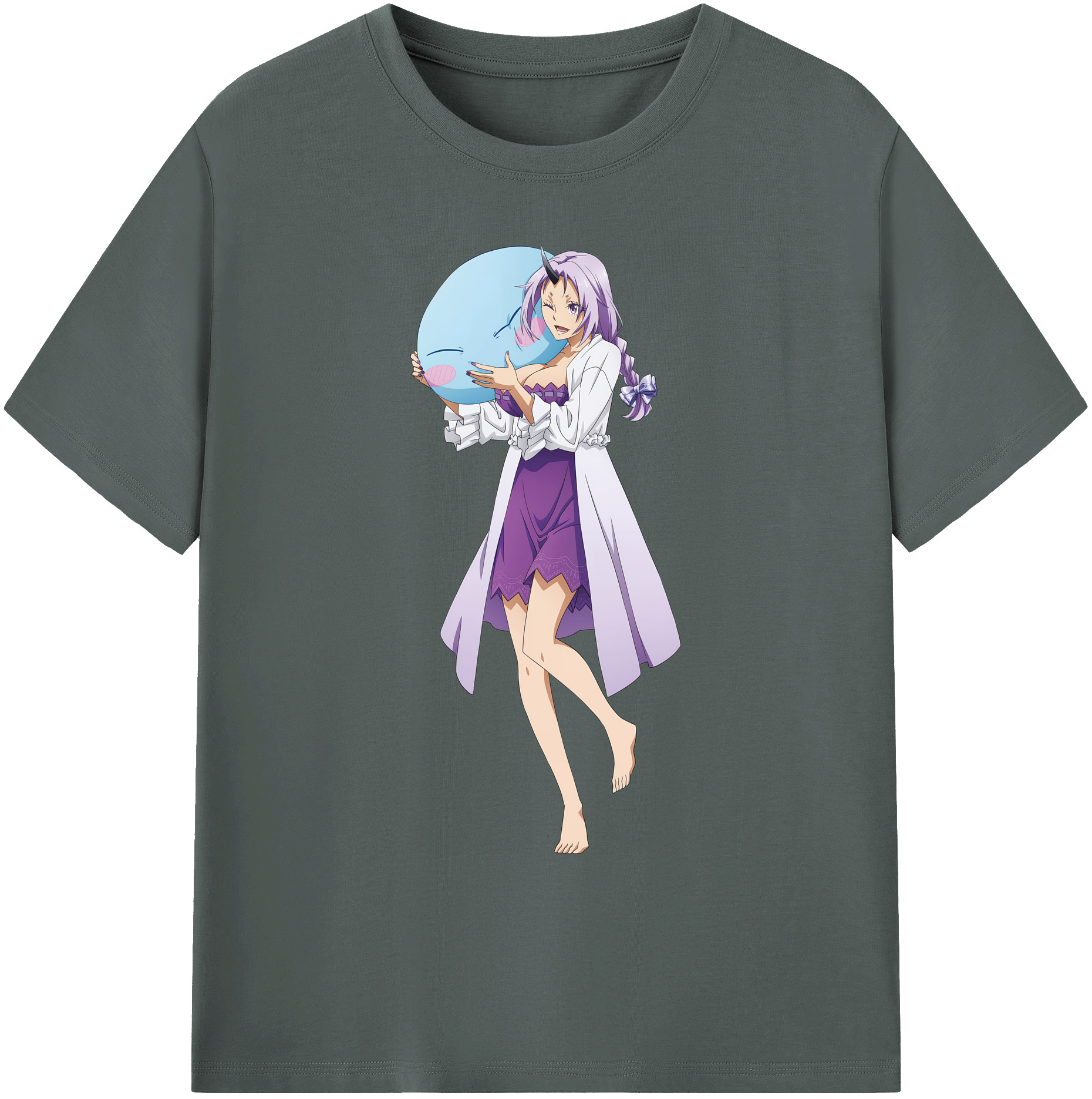 （画像用） 転スラ Regarding Reincarnated to Slime 綿100％ メンズ半袖Tシャツ｜肌触りやわらか＆通気性